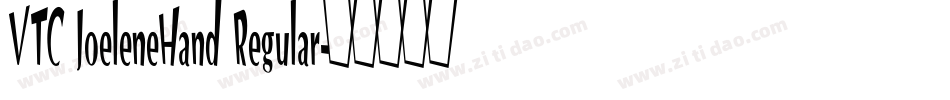 VTC JoeleneHand Regular字体转换